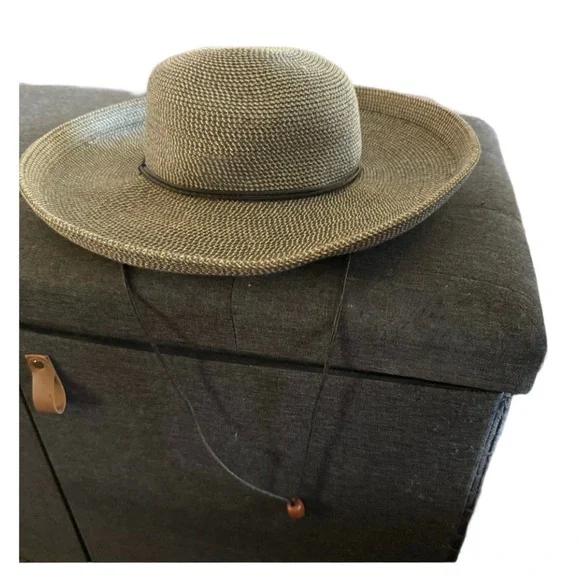 Caribbean Joe Sun Hat w/Chin Strap-Natural Color-one size-Packable-4.5 Inch Brim - Picture 10 of 10